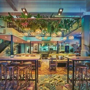 Interior design at Sonrisa Comida Argentina