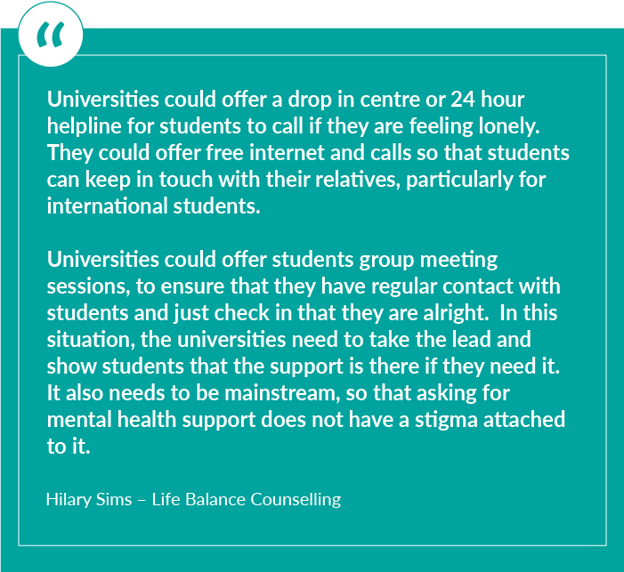 Comments from Hilary Sims, Life Balance Counseller