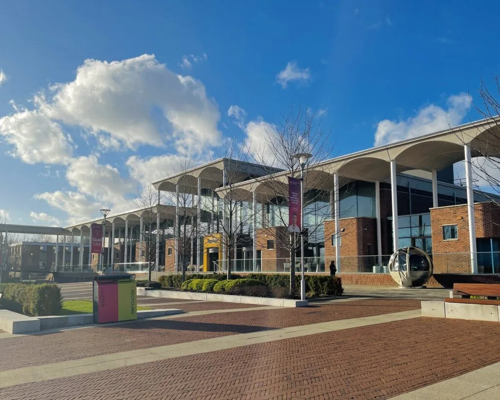 Nottingham Trent University Clifton Campus exterior shot on a sunny day