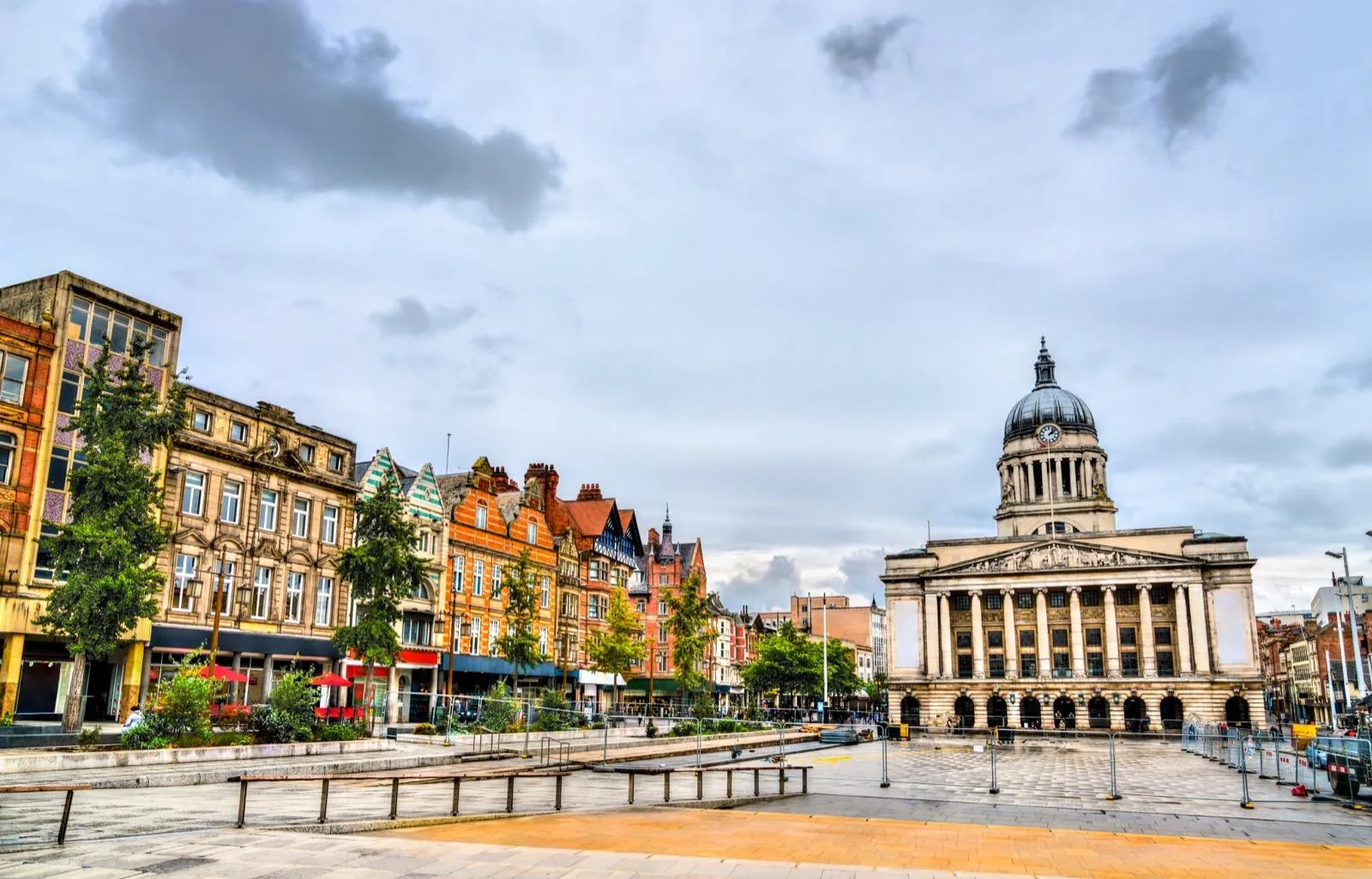 The Council House and its domed clock tower overlooking Old Market Square in Nottingham city centre